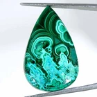 32.60Cts Natural Malachite Chrysocolla Pear Cabochon loose Gemstone