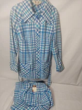 Womens Vintage DAKS Blue And White Jacket And Pants