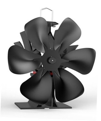  Large Wood Stove Fan, 6 Blades Big Size Fireplace Burner 6 Blades Fan Large