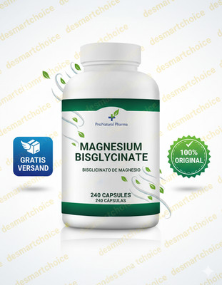 Magnesiumbisglycinat   240 Kapseln, 300 mg/Tag, hohe Bioverfügbarkeit, vegan