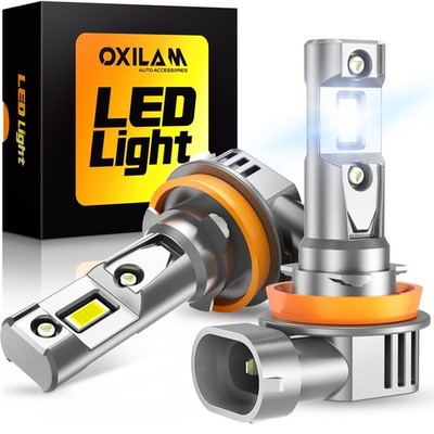 oxilam H8 H9 H11 LED Headlight Kit Combo Bulbs 6500K Bright White High Low Beam