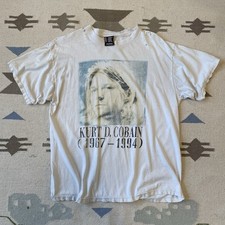 Vintage Nirvana T Shirt Mens XL Kurt Cobain Memorial End of Music 1994
