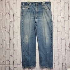 Vintage Levi's 505 Jeans Blue Regular Fit Straight Leg Denim Pants Mens 40x30