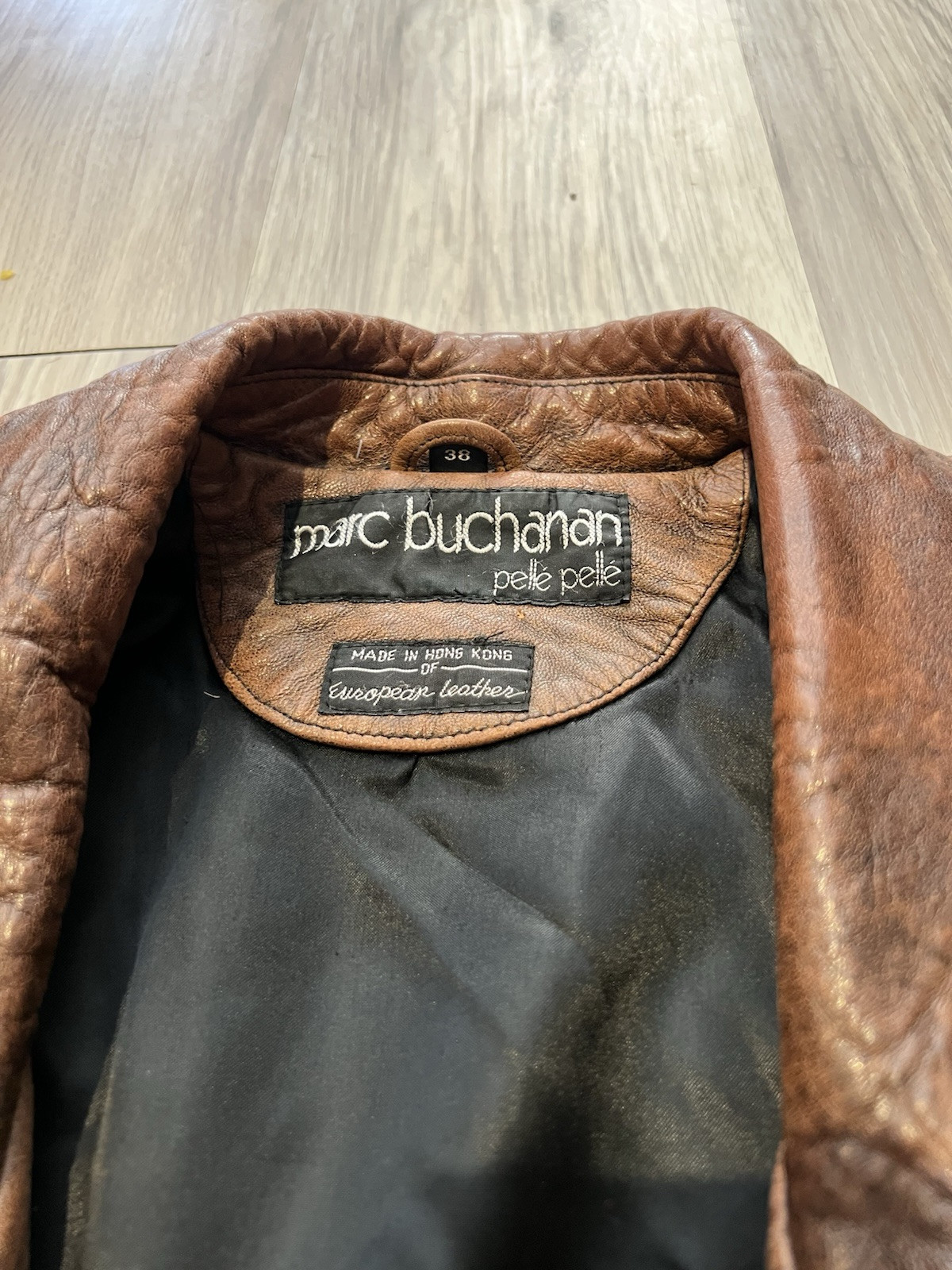 Vintage Marc Buchanan Pelle Pelle Leather Jacket Men’s Size Medium EU Size 38 image 6