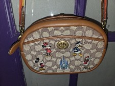 Authentic Coach x Disney Camera Crossbody Bag Walt Disney World 50th Anniversary