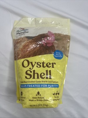 Manna Pro Crushed Oyster Shell | Egg-Laying Chickens | 5 LB