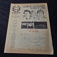 1982 Vintage Volvo Saab Dealership Mailer Newsletter Brochure 760 GLE Wichita KS