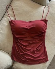 Red ruched cami top #y2kfashion #camitop one size I would say s to m