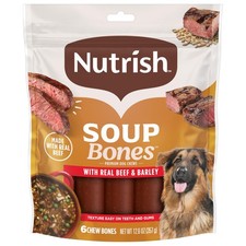 Nutrish Soup Bones Premium Dog 12.6 Ounce Pack of 1 , Real Beef Barley