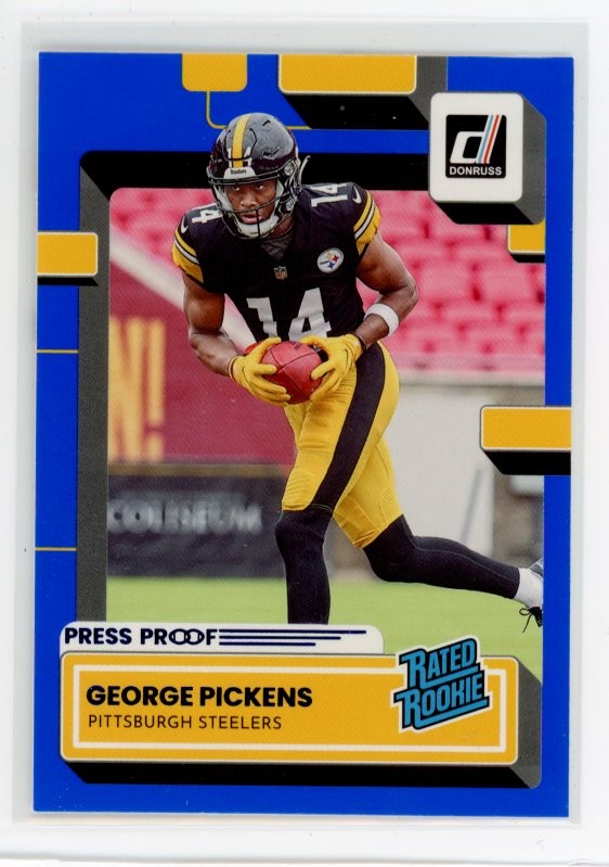2022 Donruss #323 George Pickens Blue Press Proof