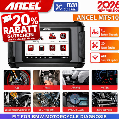  ANCEL MT700 OBD2 Scanner Motorrad Diagnosegerät Vollständige SYSTEM ECU CODING