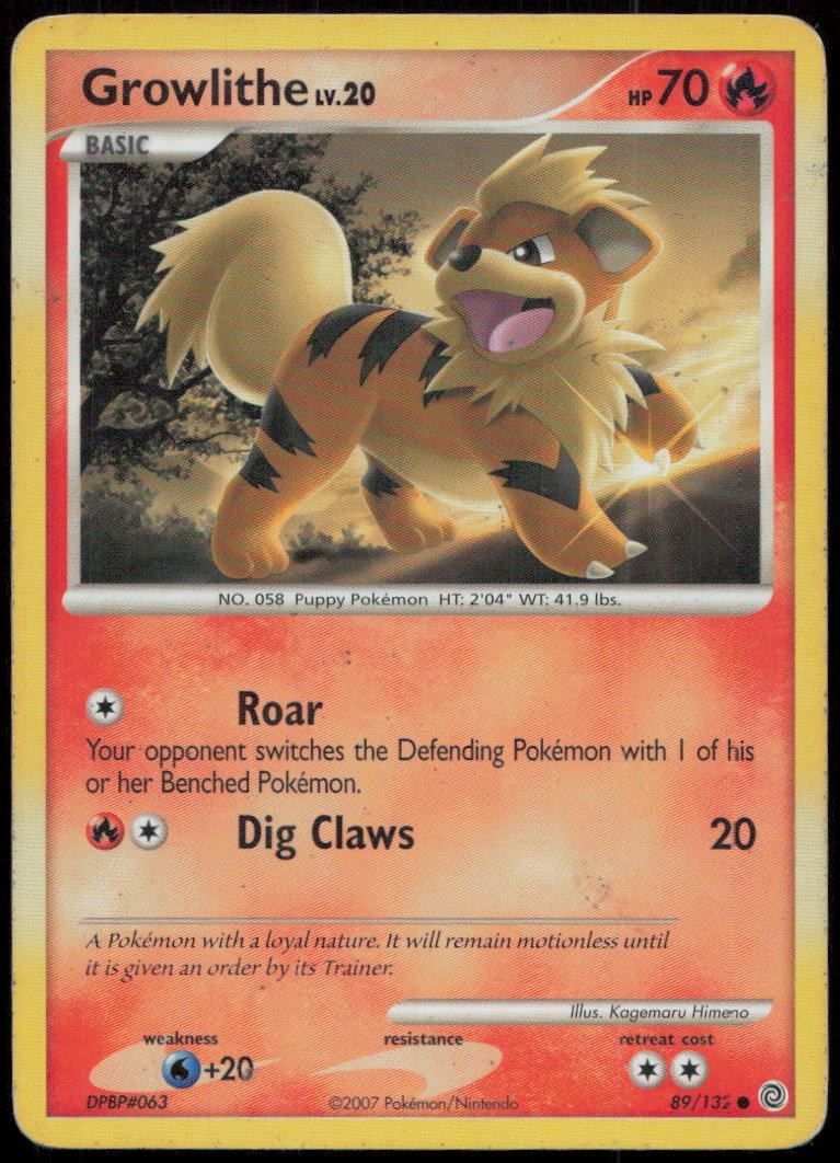 Growlithe 89/132 HP Secret Wonders Common Pokemon