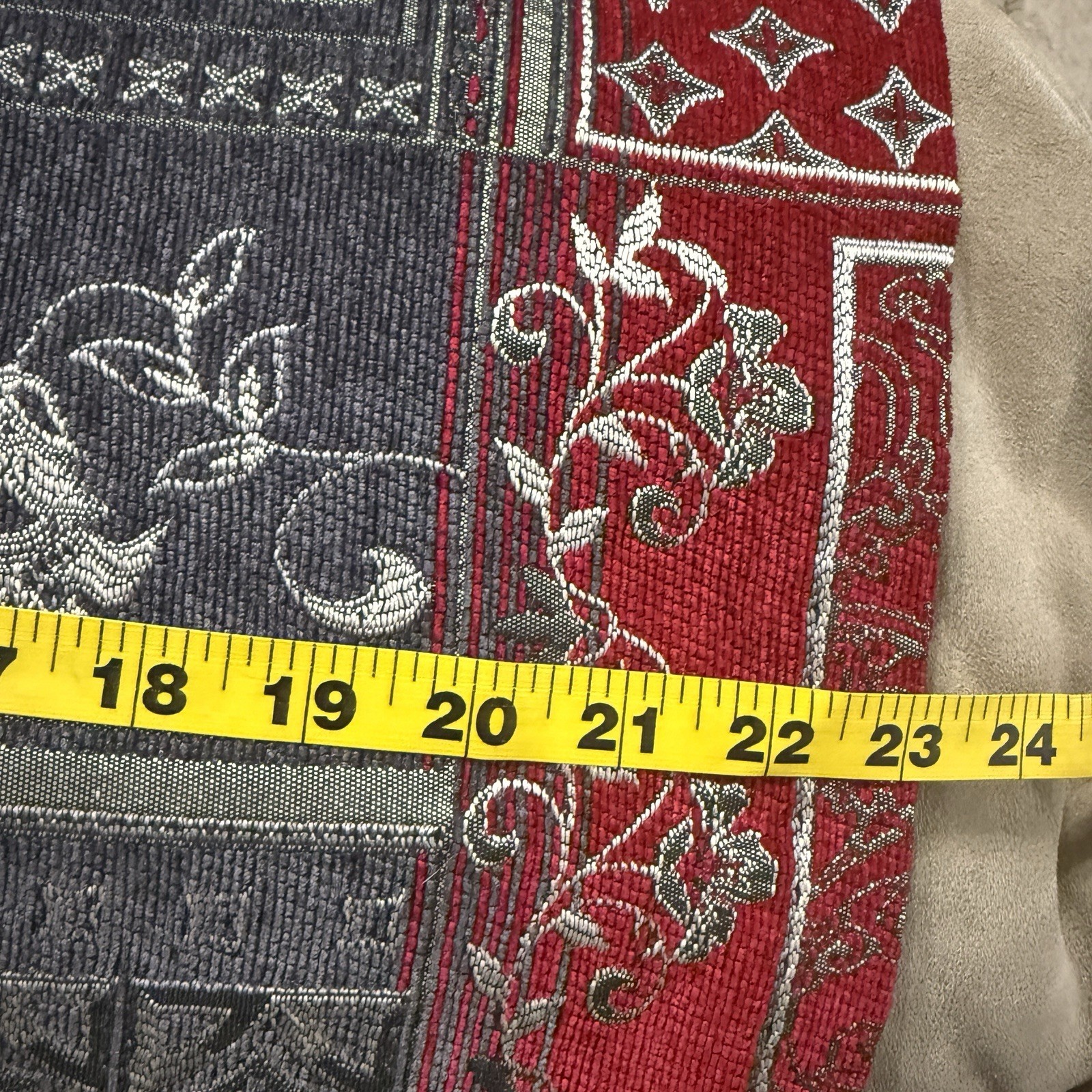 Boho Patchwork Tapestry Jacket Red Black Jacquard… - image 10