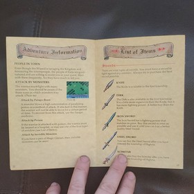 Faria Adventurer's Guide Original Manual Booklet Nintendo NES English(Nexoft)