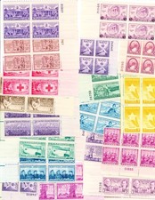 25 Different 3c Plate Blocks, All MNH, You Will Receive Those Shown 