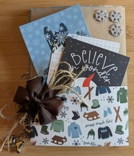 Winter premade junk journal, scrapbook album, photo album