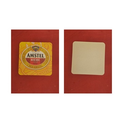 Amstel rotes Viereck Brauerei Bierdeckel Bier