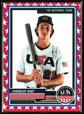 2023 Panini USA Baseball Stars & Stripes Red Chandler Hart 043/149 USA #28