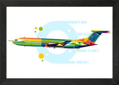 Vickers VC 10 gerahmtes Wandbild Poster Leinwanddruck Bild
