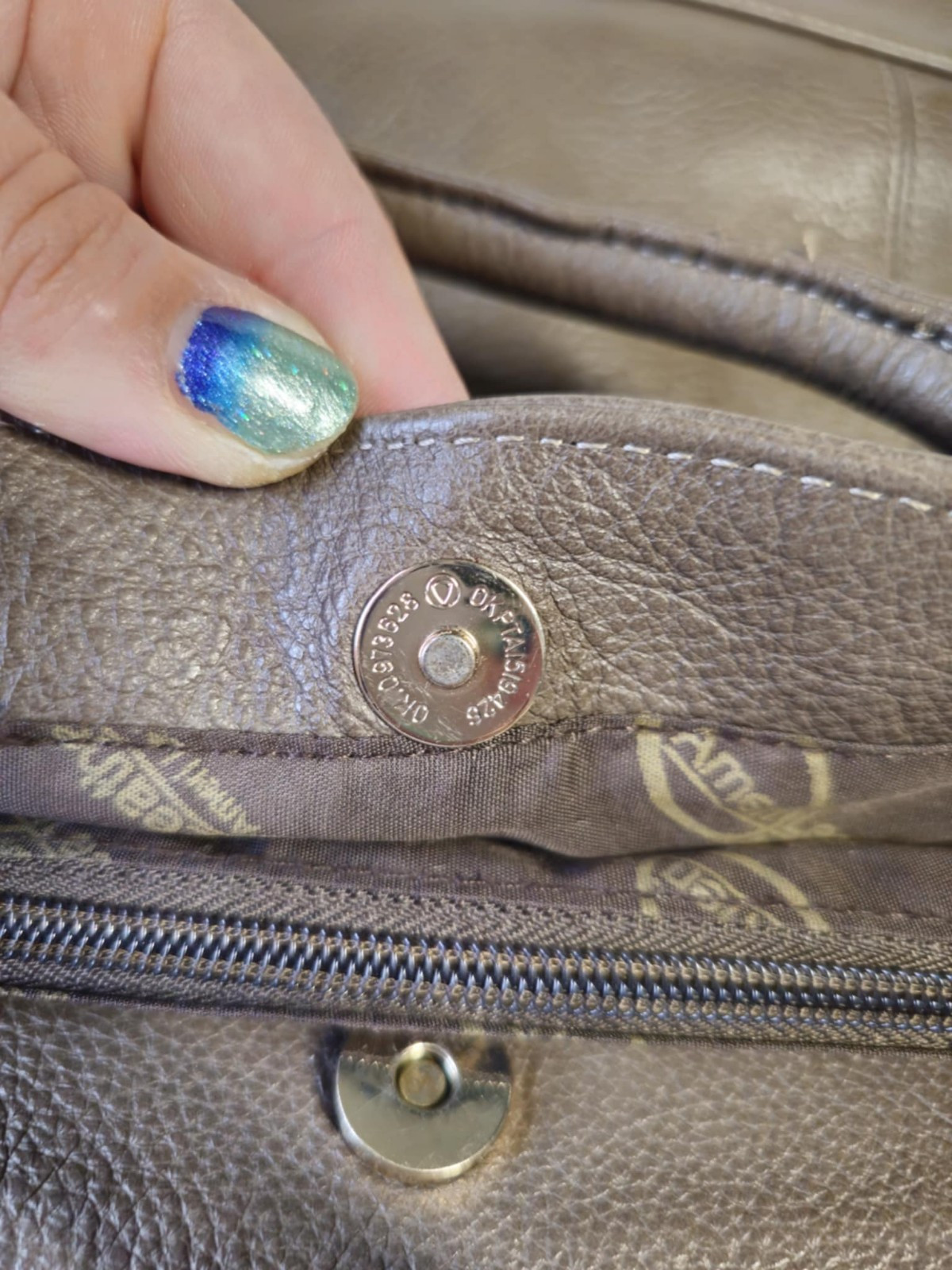 Ameri Leather New Gray handbag purse shoulder bag - image 3