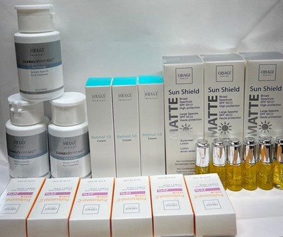 OBAGI Pore Therapy-Retinol 1.0-Sunshield SPF50-C-20%-Daily Hydro Drops 21 pcs