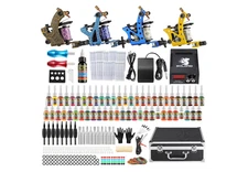 Maquinas De Tatuar Kit Completo Profesional Set De Tintas Para Tatuaje Con Caso