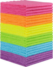 Microfiber Cleaning Cloth - 24 Pack, Cleaning Rags 12x11 inch  Highly Absorbent