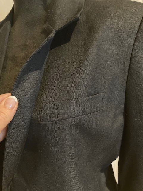 TALBOTS PETITES NAVY SINGLE BUTTON LINED SUIT SEP… - image 4