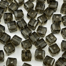 200Pcs 4Mm Cube Crystal Glass Beads for Jewelry Making Faceted Square Crystal Gl