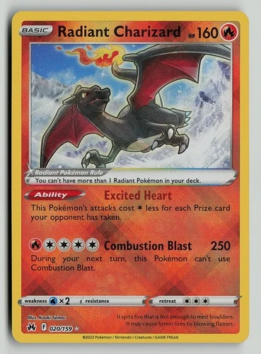 Radiant Charizard - Crown Zenith (CRZ) 020/159 Pokemon