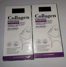2pk -Sadoer Collagen Firming Lifting Neck Cream Anti-Wrinkle 3.8 Fl Oz Exp 02/27