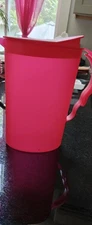 NEW! Tupperware Oval 2 QUART RED Pitcher FREE SHIPPPING & A FREE CITRUS PEELER!!