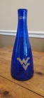 Blenko Handcraft Cobalt Blue Art Glass Vase West Virginia Moutaineers Stamp USA