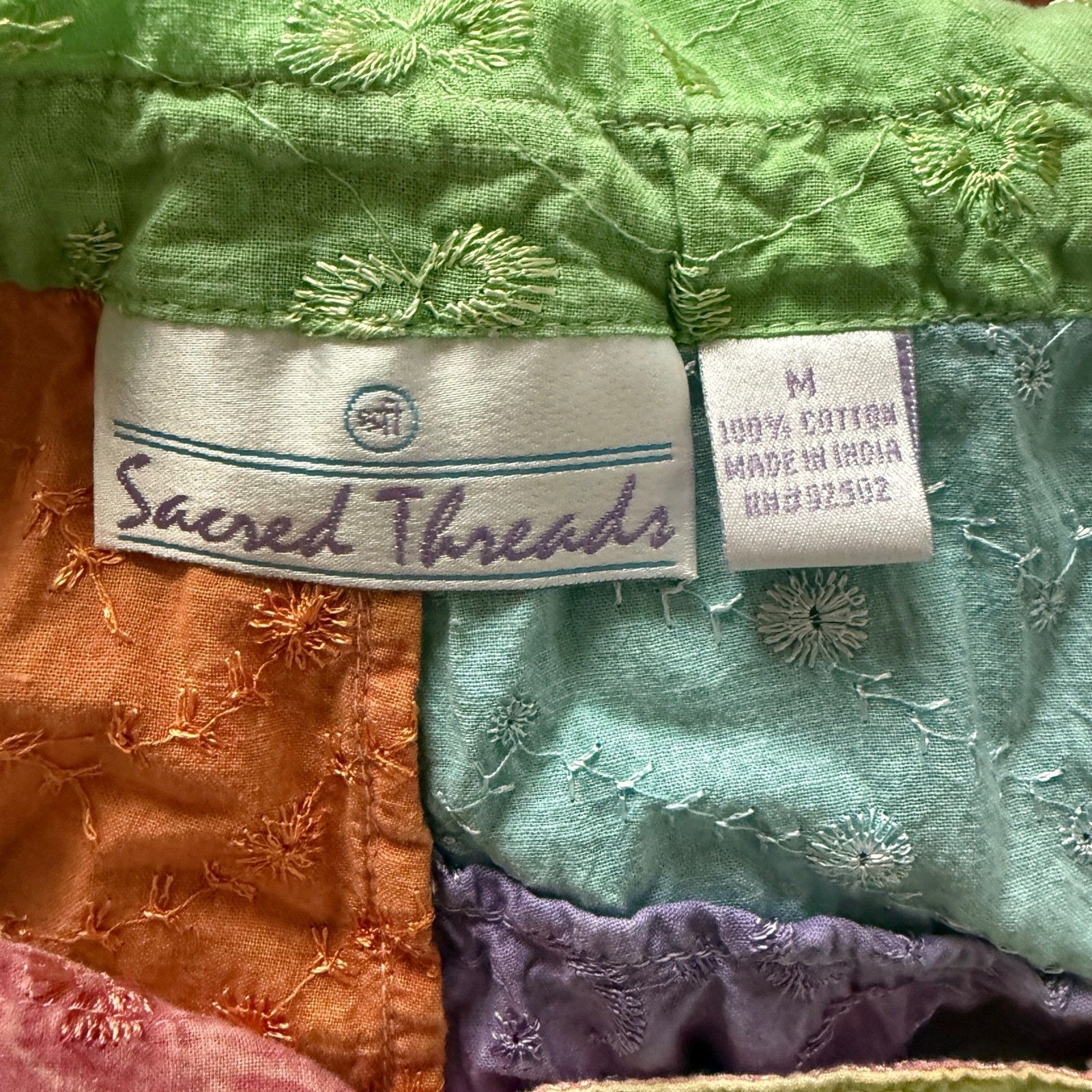 Sacred Threads Colorblock Patchwork Embroidered B… - image 5