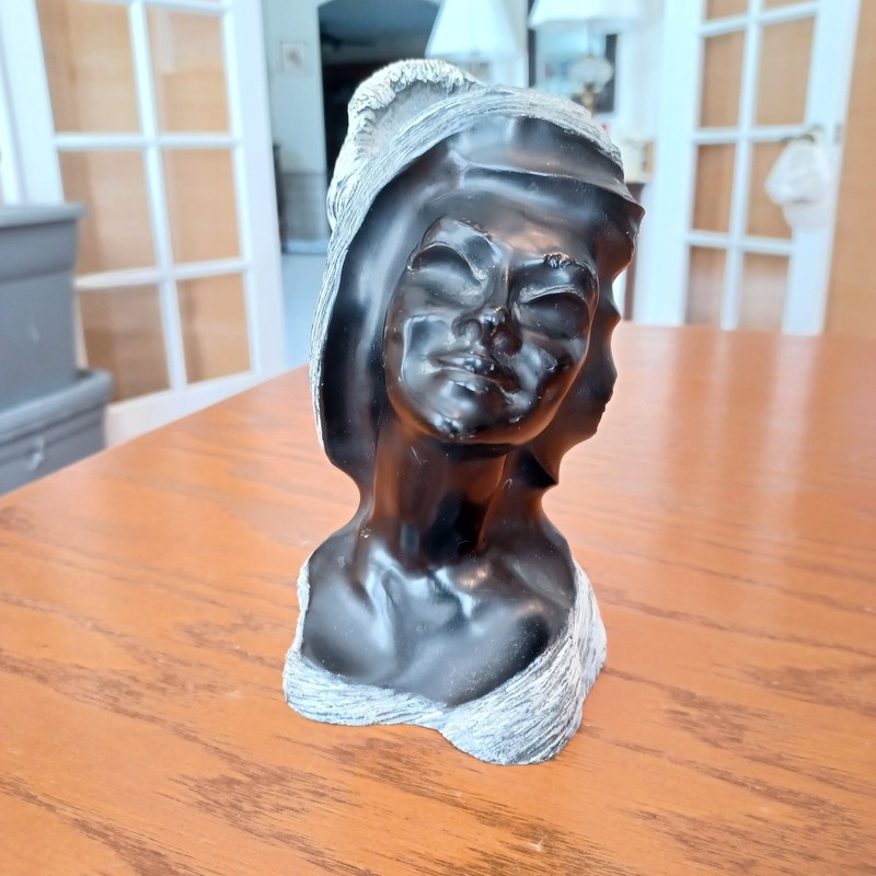 HAWAIIAN EXOTIC BLACK CORAL MOANA SCULPTURE BY FRANK SCHIRMAN