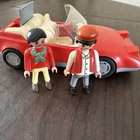 Playmobil Vintage Red Sports Car Convertible pop up lights figures #3623 People