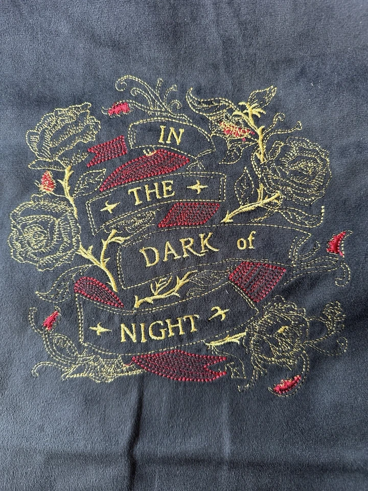 Threshold Table Runner Halloween Gothic Embroidered Black Velvet 14” X 72” 214-6 - Image 2 of 4