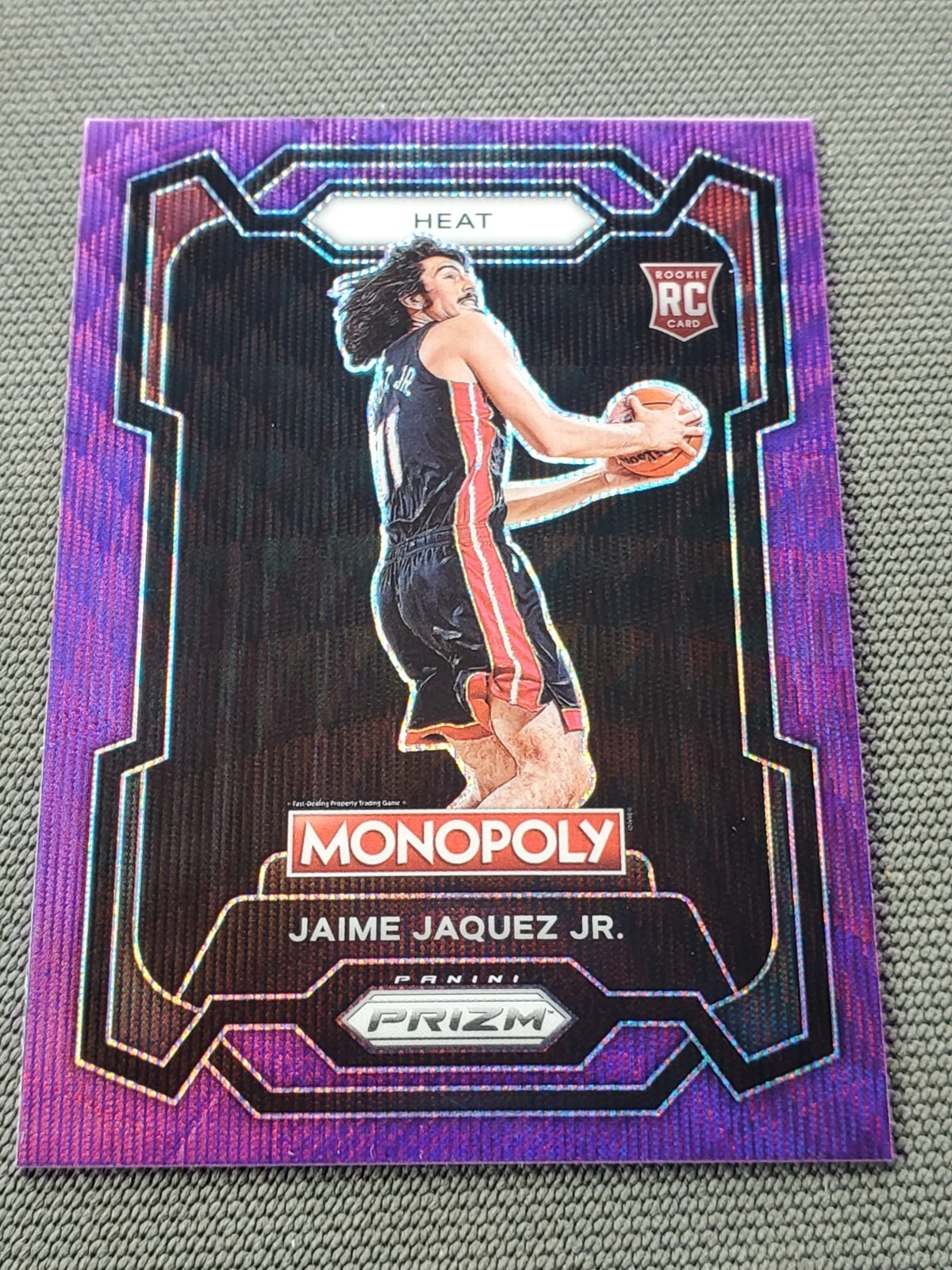 2023-24 Panini Prizm Monopoly - Jaime Jaquez Jr. #48 Purple Wave Prizm Rookie