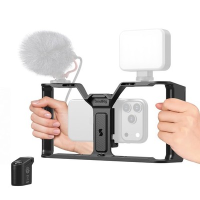 SmallRig IG-02 Wireless Control Universal Phone Cage Dual Handgrip Video Rig