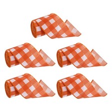 30 Yards x 2.5" Buffalo Plaid Ribbon Red and White Gingham Ribbon Gift Wrappi...