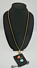 Joan Rivers Classic Collection 3 Interchangeable Egg Pendant Necklace 30”