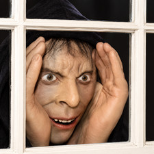 Scary Peeper Freak Halloween Decoration Clown Indoor and Outdoor Window Hanging