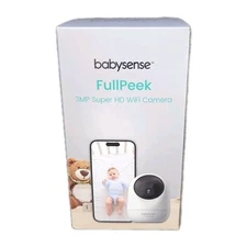 Babysense FullPeek 3MP Video Baby Monitor, WiFi with Auto Tracking- NEW!
