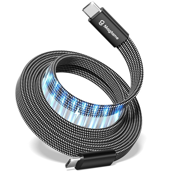 Usb C Kabel, 240W Magnetisches Usb C Zu Usb C Ladekabel 3.3Ft/1M, 5A Nylon-image