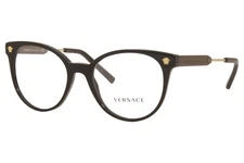 Versace VE3291A GB1 Eyeglasses Women's Black Full Rim Cat Eye 51mm