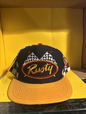 Vintage Rusty Wallace SnapBack Hat 90s Nascar Cap Miller Racing USA Nutmeg Mills
