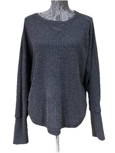 Project Social T Top Womens Gray Pullover Long Sleeve Sz M Soft Comfy Oversized