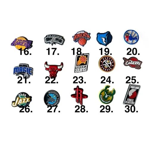 Basketball Sports Team SHOE CHARM for Croc Shoes And More PICK 1 Your Team
