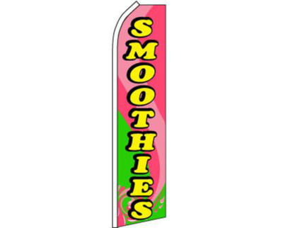 2 Pack Smoothies Pink / Green / Yellow Swooper Super Feather Advertising Flag