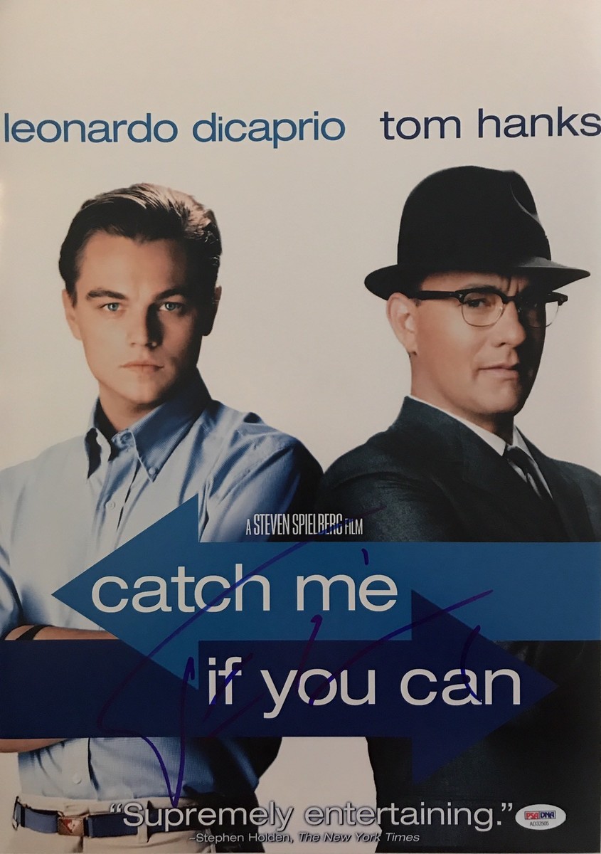 Póster fotográfico firmado por Tom Hanks Atrápame si puedes 12x18 PSA/ADN, image size:845x1200